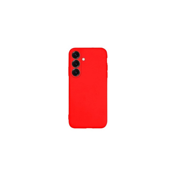 Coque silicone Infinity Galaxy S25 rouge garantie à vie