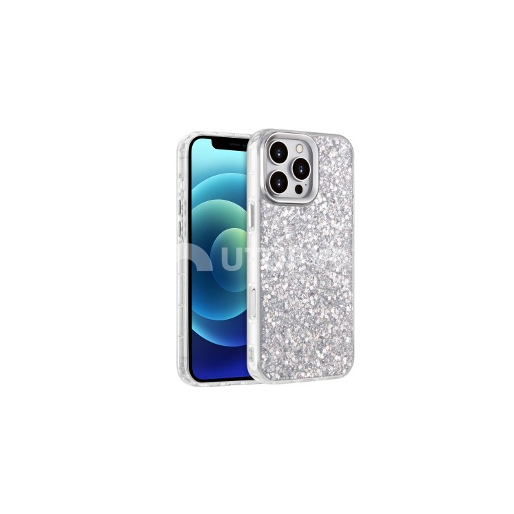 Coque Stardust Apple Iphone 12/12 pro argent / Créa & Connect