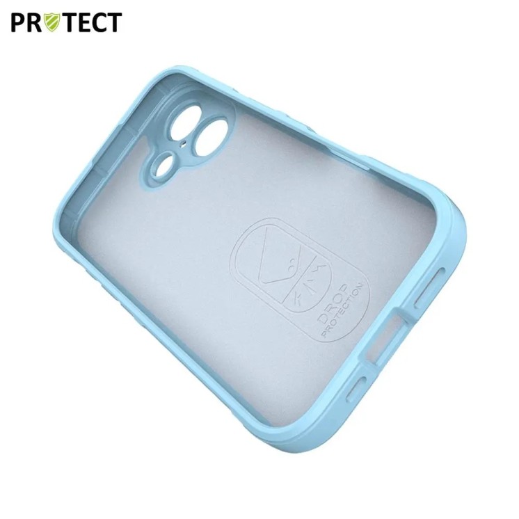 Coque Protect Apple IPhone 15 bleu clair / Créa & Connect