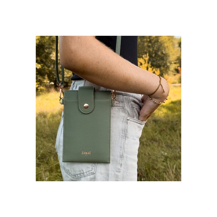 Sac Crossbody phone bag Break Time vert kaki - vue dos