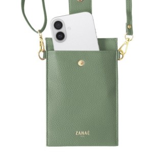 Sac Crossbody phone bag Break Time vert kaki - vue face ouvert