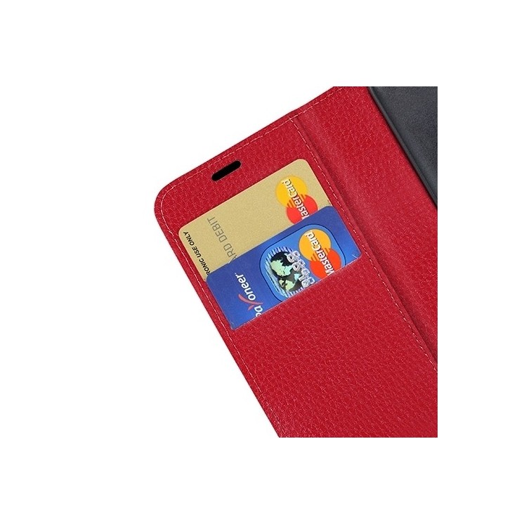 Coque Etui Portefeuille Samsung Galaxy A07 rouge