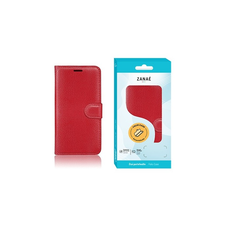 Coque Etui Portefeuille Samsung Galaxy A07 rouge