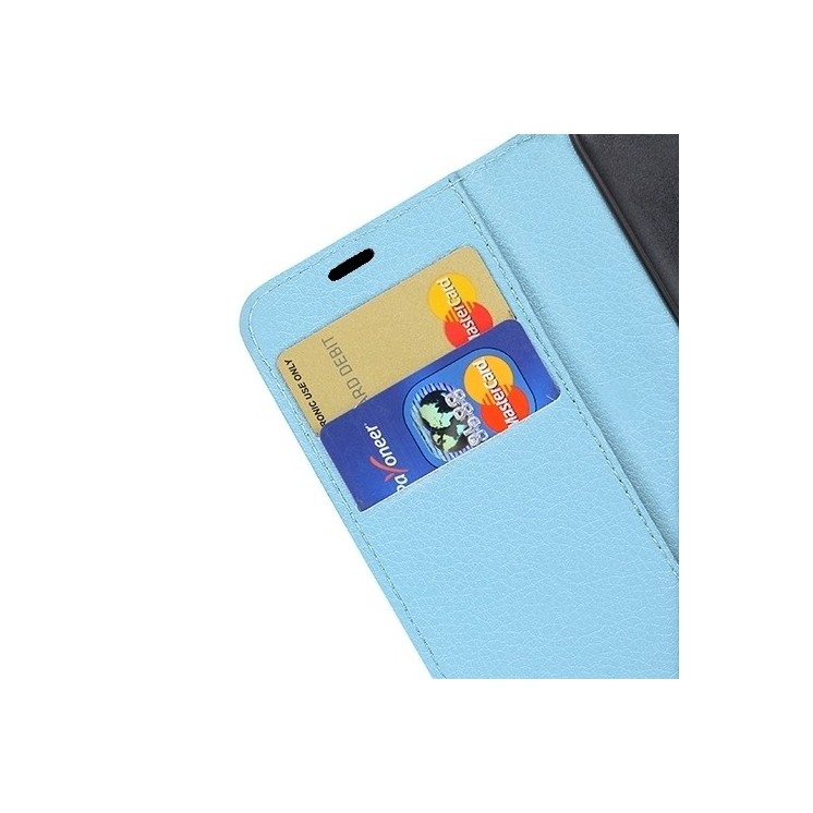 Coque Etui Portefeuille Samsung Galaxy A07 bleu clair