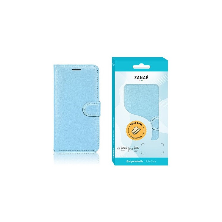 Coque Etui Portefeuille Samsung Galaxy A07 bleu clair