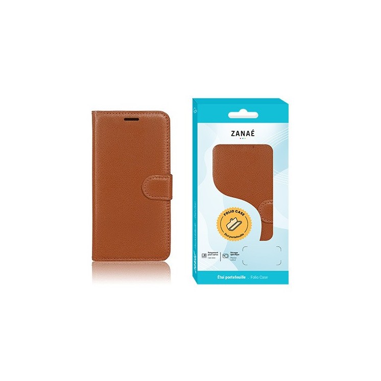 Coque Etui Portefeuille Samsung Galaxy A07 marron