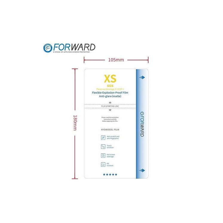 Film Hydrogel Forward Mate anti Reflet vitre avant ou vitre arrière pour Xiaomi séries - vue face