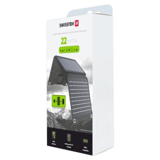 Chargeur panneau solaire pliable Swissten 22W / Créa & Connect