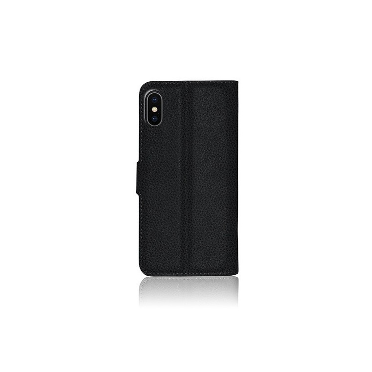 Coque étui portefeuille Apple Iphone X/ XS noir / Créa & Connect
