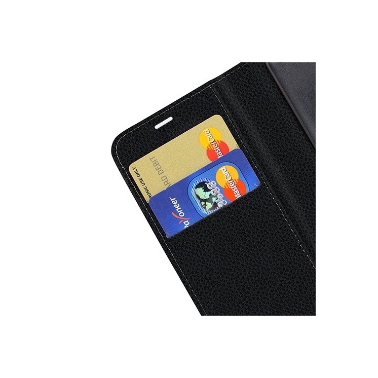 Coque étui portefeuille Apple Iphone X/ XS noir / Créa & Connect