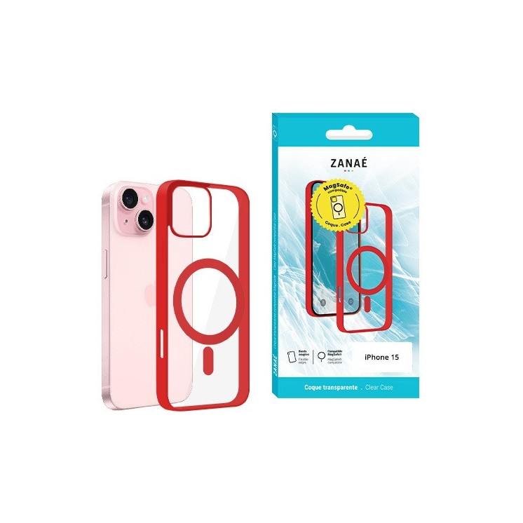 Coque MagSafe Iphone 15 rouge