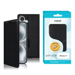 Coque Etui Portefeuille Iphone 17 noir