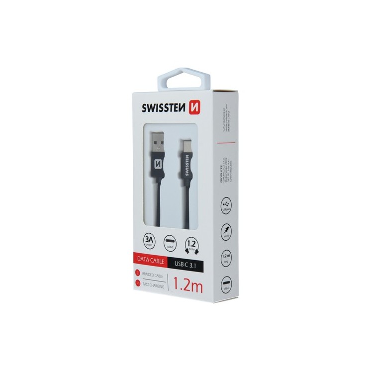 Câble USB / USB-C 1.2m noir