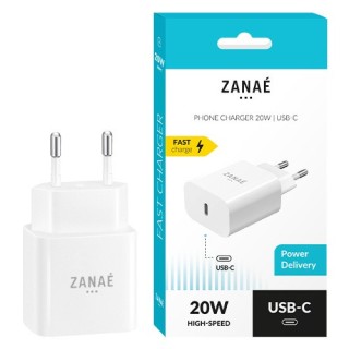 Chargeur 1 port USB-C 20w blanc