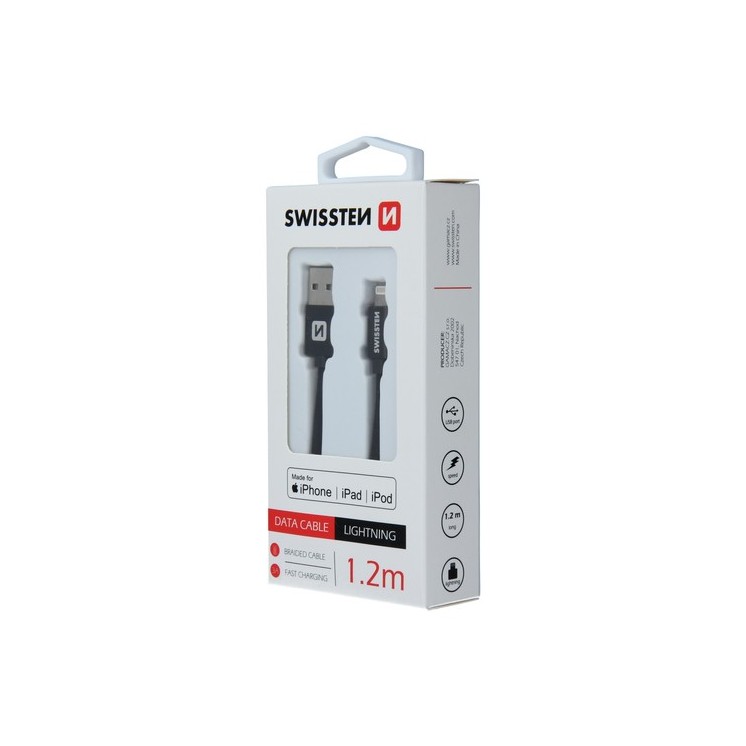 Câble USB / Lightning MFI 1.20m noir
