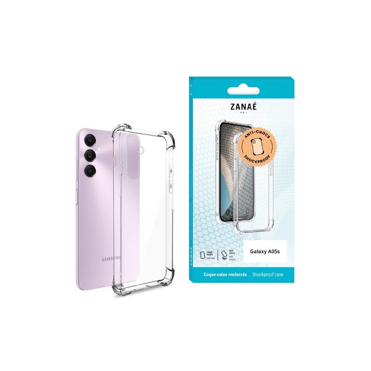 Coque Samsung Galaxy A05S transparente avec coins renforcés